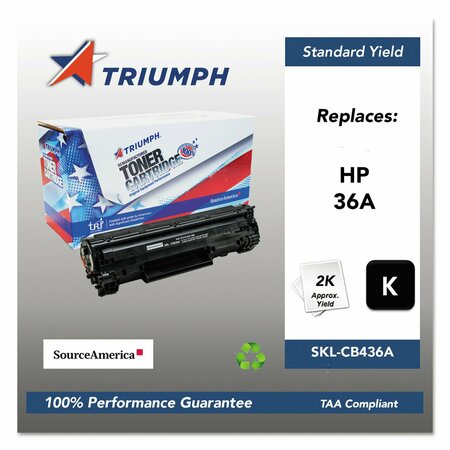 TRIUMPH Remanufactured CB436A 36A Toner, 2,000 Page-Yield, Black 751000NSH0963 SKL-CB436A